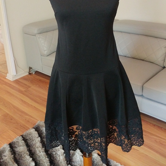 Arrogant Cat Skater Dress with Lace Trim size 6 - Picture 3 of 7